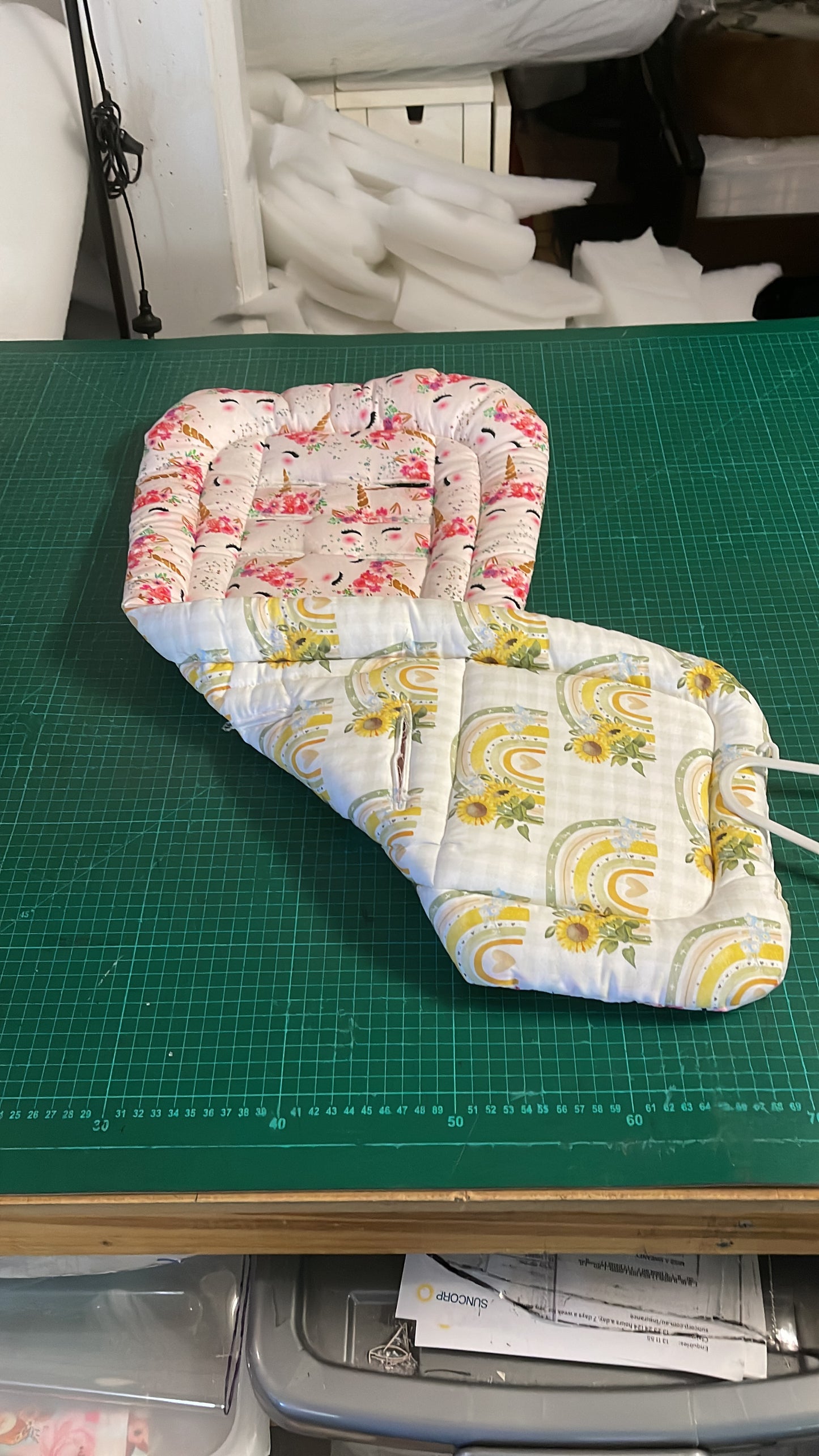 Double sided pram liners