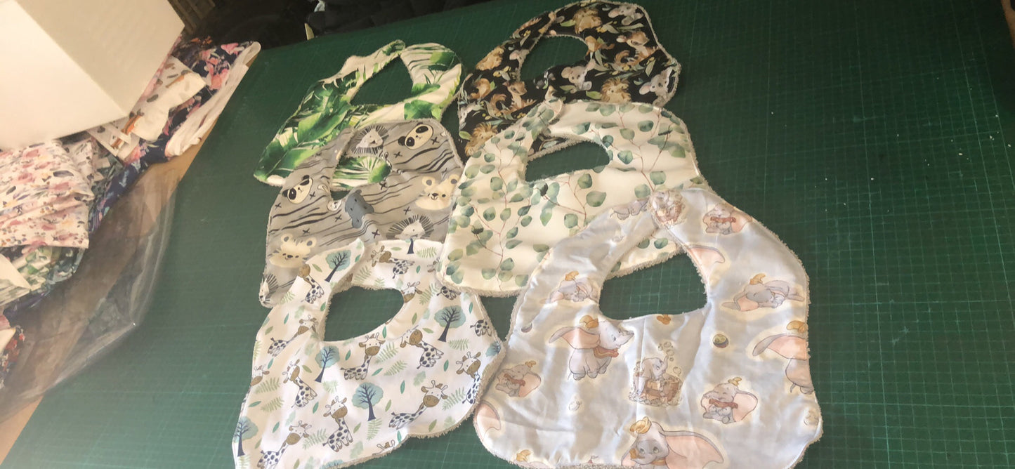 Bibs and burping cloths pack